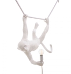 Lampa wisząca MONKEY SWING biała małpa Seletti