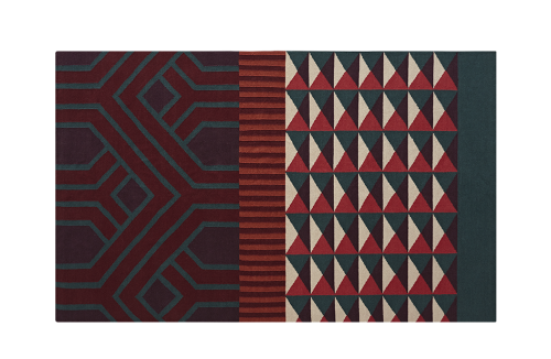 Dywan NDEBELE Gan Rugs czerwony