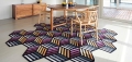 Dywan wełniany w geometryczne wzory