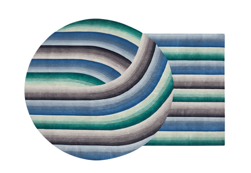 Dywan ROUND MIRAGE Gan Rugs niebieski