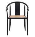 Krzesło rattanowe SHANGHAI NORR11 czarny jesion