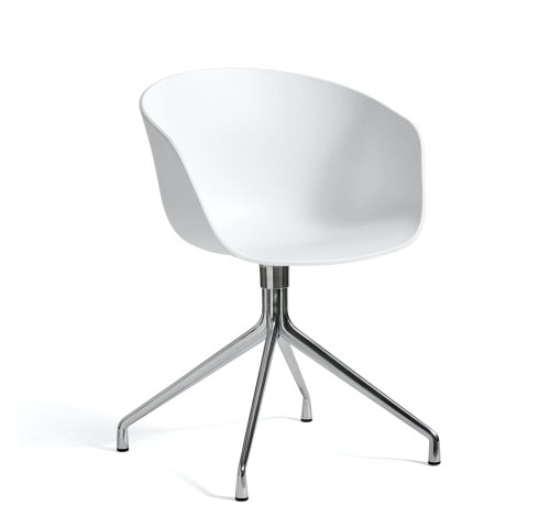 Krzesło AAC 20 HAY biała skorupa, nogi aluminiowe