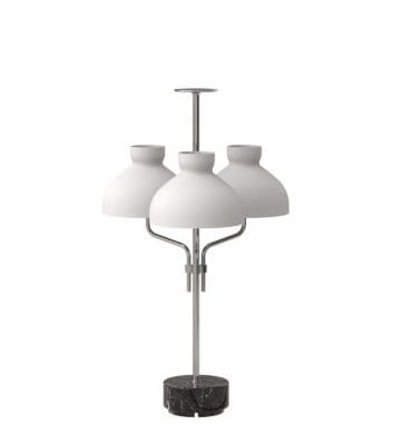 Lampa stołowa ARENZANO TRE FIAMME marmur Marquina CHROM