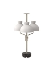 Lampa stołowa ARENZANO TRE FIAMME marmur Marquina SATYNOWY NIKIEL