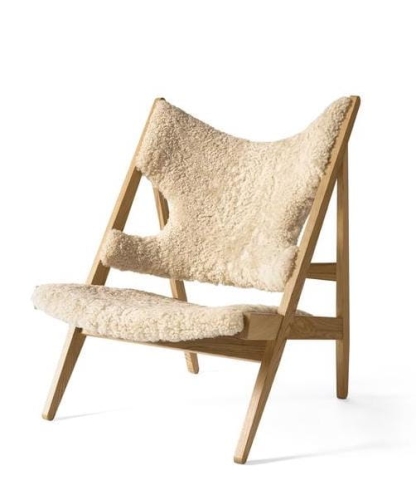 Fotel KNITTING wełna / sheepskin MENU DĄB NATURALNY