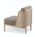 Fotel THRONE rattanowy De La Espada dąb olejowany