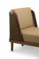 Fotel THRONE rattanowy De La Espada orzech olejowany