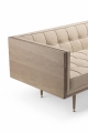 Sofa BOX De La Espada medium dąb oksydowany / tapicerka Clay 010