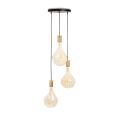 Lampa wisząca VORONOI II TRIPLE dąb