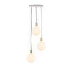 Lampa wisząca SPHERE IV TRIPLE mosiężna / grafitowa Tala 