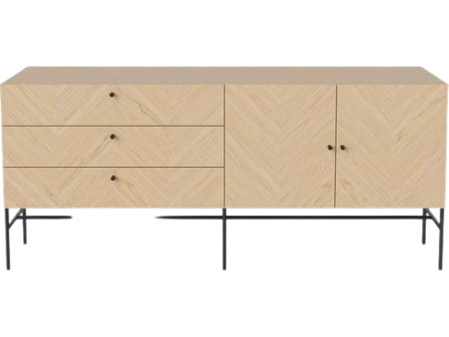 Komoda LUXE drewniana w jodełkę Bolia