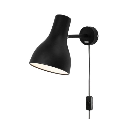 Lampa ścienna TYPE 75 z kablem Anglepoise czarna