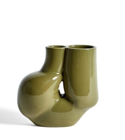 Wazon o nieregularnym kształcie W and S oliwkowa zieleń HAY
