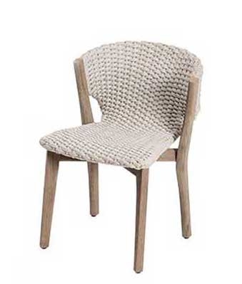 Krzesło ogrodowe KNIT Ethimo JASNOSZARE