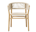 Krzesło ogrodowe KILT drewniane Ethimo PIASKOWY