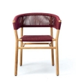 Krzesło ogrodowe KILT drewniane Ethimo RUBINOWY