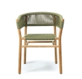 Krzesło ogrodowe KILT drewniane Ethimo OLIWKOWY