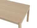 Stolik kawowy WORKSHOP surowy drewniany 120x43 muuto  detal