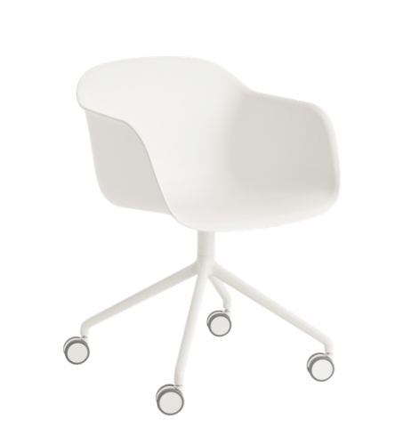 Krzesło na kółkach FIBER skorupa z kompozytu MUUTO