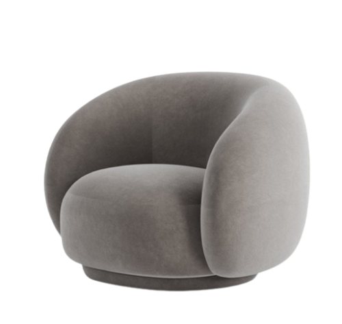 Fotel JULEP o zaokrąglonych kształtach Tacchini