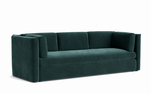 Sofa HACKNEY trzyosobowa ciemnozielona HAY