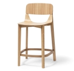 Krzesło barowe LEAF niskie buk/dąb TON