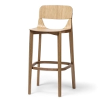 Krzesło barowe LEAF wysokie buk/dąb TON 