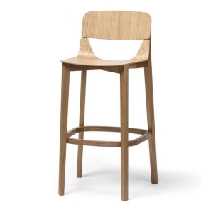 Krzesło barowe LEAF wysokie buk/dąb TON 