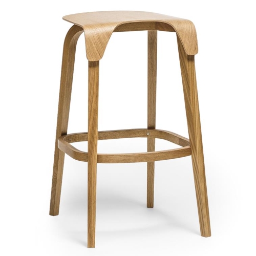 Taboret barowy LEAF buk/dąb TON