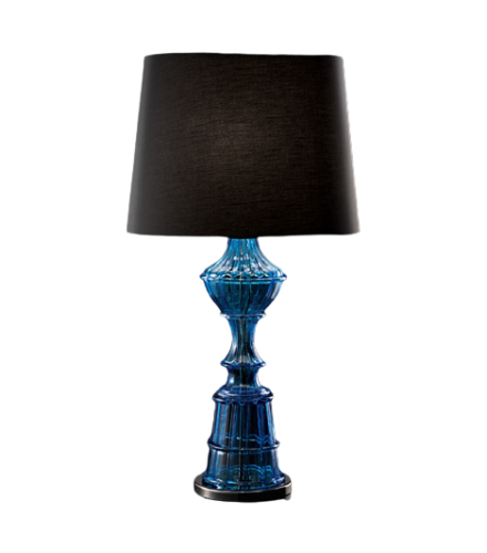 Lampa stołowa SAMURAI niebiesko-czarna Barovier Toso