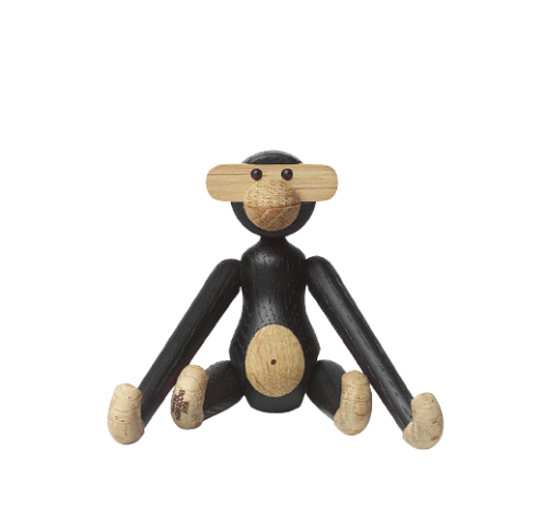 Figurka drewniana małpka MONKEY MINI, dąb ciemny Kaj Bojesen