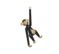 Figurka drewniana małpka MONKEY MINI, dąb ciemny Kaj Bojesen