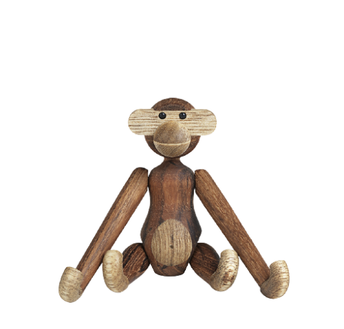 Figurka małpka drewniana MONKEY MINI drewno tekowe Kaj Bojesen