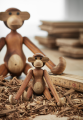 Figurka małpka drewniana MONKEY MINI drewno tekowe Kaj Bojesen