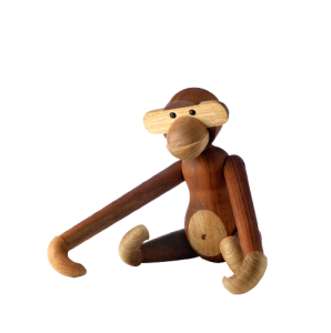 Figurka małpka MONKEY MAŁA drewno tekowe Kay Bojesen