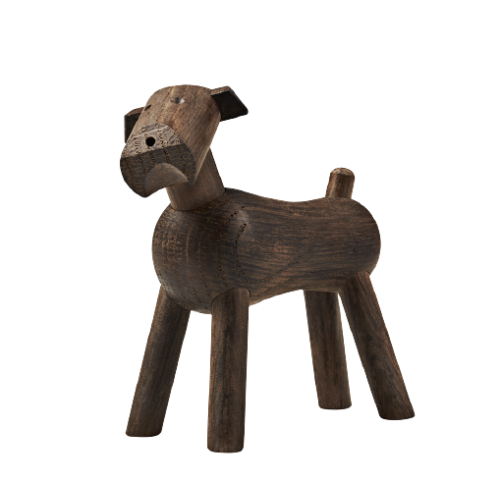 Figurka drewniana piesek DOG dąb opalany Kaj Bojesen