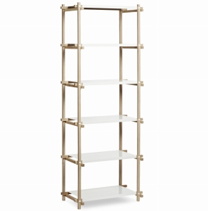 Regał WOODY COLUMN HIGH dąb i stalowe półki HAY 