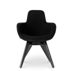 Krzesło SCOOP HIGH czarna tapicerka Tom Dixon