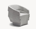 Fotel mały geometryczny RIFT SMALL MOROSO