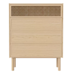 Komoda dębowo-wiklinowa CANA 4 szuflady Bolia 