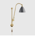 Lampa ścienna BESTLITE BL5 mosiężna GUBI szara