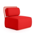 Fotel ogrodowy GRILL DIABLA Plain red