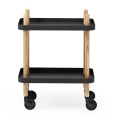 Stolik pomocniczy BLOCK 50x35 na kółkach NORMANN COPENHAGEN  CZARNY