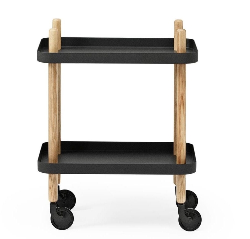 Stolik pomocniczy BLOCK 50x35 na kółkach NORMANN COPENHAGEN  CZARNY