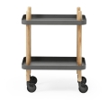 Stolik pomocniczy BLOCK 50x35 na kółkach NORMANN COPENHAGEN  CIEMNOSZARY