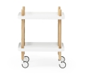 Stolik pomocniczy BLOCK 50x35 na kółkach NORMANN COPENHAGEN  BIAŁY