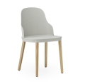Krzesło ALLEZ dębowe nogi Normann Copenhagen ciepła szarość
