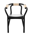 Krzesło KNOT czarne z sznurkiem Normann Copenhagen