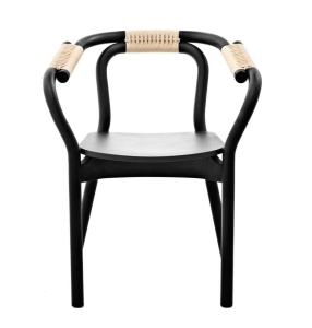 Krzesło KNOT czarne z sznurkiem Normann Copenhagen