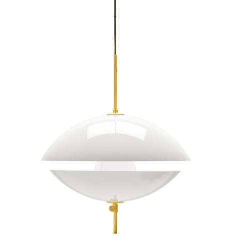 Lampa wisząca CLAM biało-mosiężna Ø44 Fritz Hansen